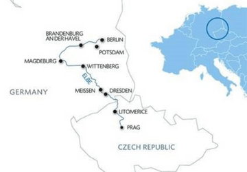 מפת שייט מברלין לפראג
