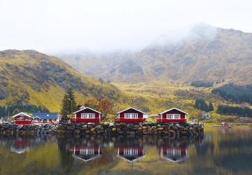 הנוף מהאונייה בנורווגיה