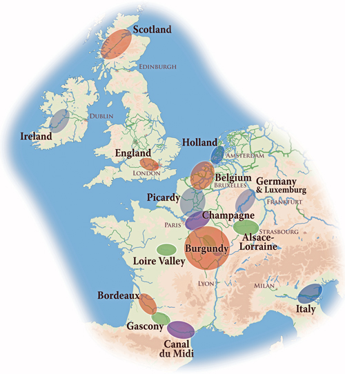 מפה שייט בוטיק בנהרות אירופה